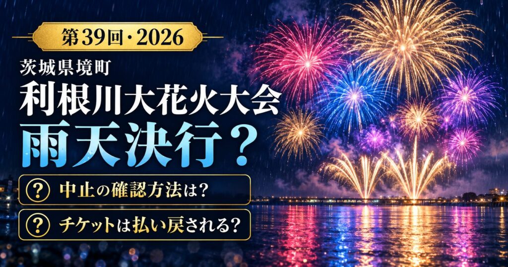 雨夜の利根川大花火大会