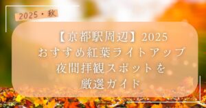 【京都駅周辺】2025おすすめ紅葉ライトアップ・夜間拝観スポットを厳選ガイド