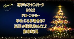 神戸メリケンパーク2025ドローンショー中止になる場合は?当日の確認先はどこ?徹底解説
