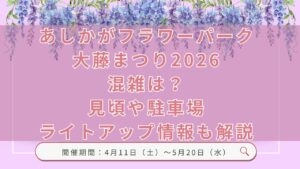 あしかがフラワーパーク大藤まつり2026 混雑は？ 見頃や駐車場 ライトアップ情報も解説