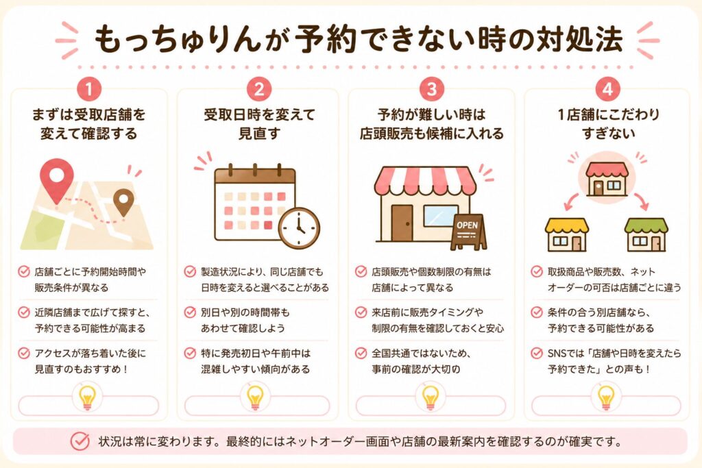 ミスタードーナツもっちゅりんが予約出来ない時の対処法