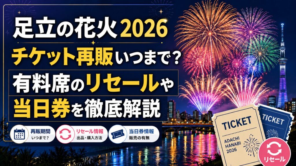 足立の花火2026チケット再販いつまで？有料席のリセールや当日券を徹底解説