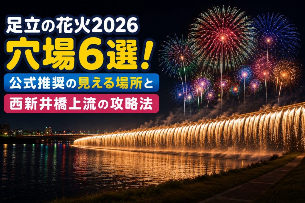 足立の花火2026穴場6選！公式推奨の見える場所と西新井橋上流の攻略法