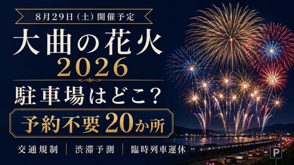 大曲の花火2026 駐車場・交通規制ガイド
