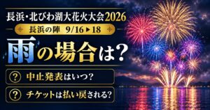長浜花火大会の雨天・中止情報